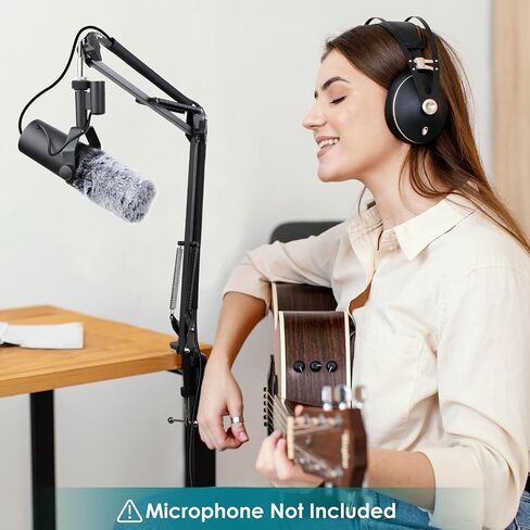 Shure SM7B Boom Arm with Pop Filter - Suspension Boom Scissor Arm Stand for Shure SM7B Microphone with 2 Types Windscreen by YOUSHARES in Saudi Arabia