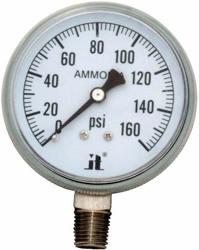 Zenport APG60 Zen-Tek Ammonia Gas Pressure Gauge, 60 PSI, Box of 10 in Saudi Arabia