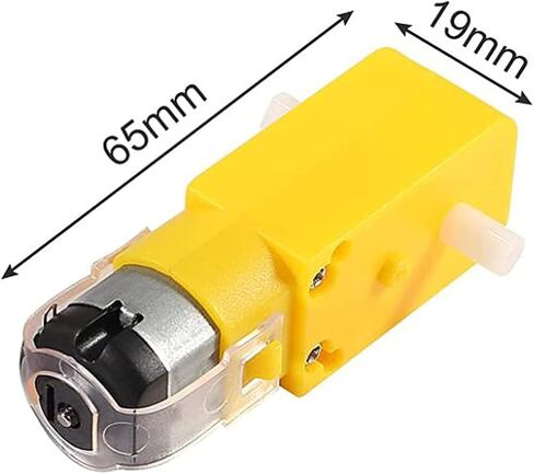 6pcs DC Electric Motor 3V-6V Dual Shaft Geared TT Motor Magnetic Gearbox Engine, for Arduino Smart Car Robot (I Shape 1:48 Reduction Ratio) (TT Motor) in Saudi Arabia