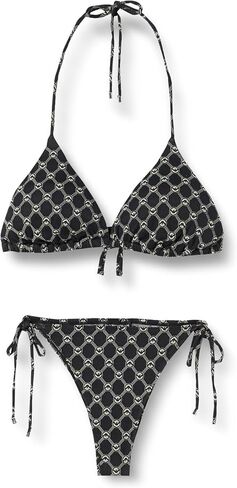 Emporio Armani Women's Standard Triangle and String Brazilian Jacquard Monogram Bikini Set in Saudi Arabia