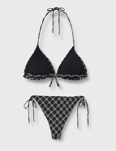 Emporio Armani Women's Standard Triangle and String Brazilian Jacquard Monogram Bikini Set in Saudi Arabia