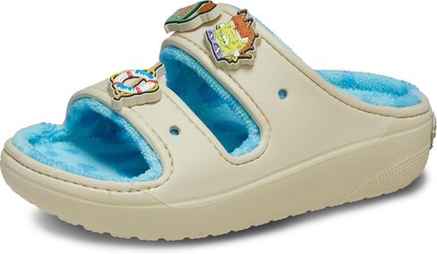 Crocs Unisex-Adult Squarepants Spongebob Cozzzy Terry Sandl Bone in Saudi Arabia