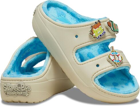 Crocs Unisex-Adult Squarepants Spongebob Cozzzy Terry Sandl Bone in Saudi Arabia