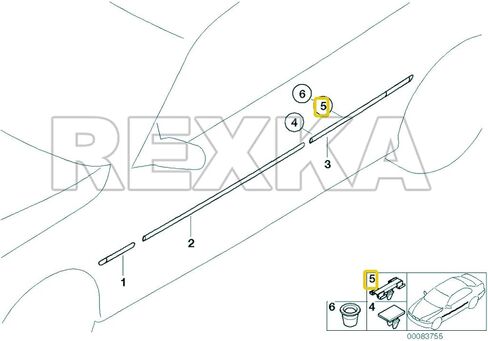 Rexka 10 pcs Side Moulding Door Trim Clips Clamp Compatible with BMW 51138231130 E46 323i 325i 325xi 328i 330i 330xi 51-13-8-231-130 in Saudi Arabia
