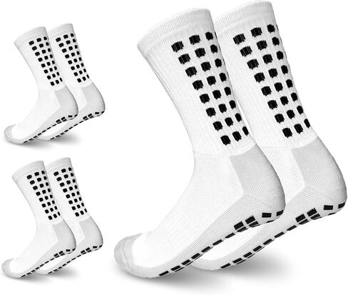 3 pack Anti Slip Non Slip Grip Pads Basketball Football Soccer Socks for Men Women and Youth in Saudi Arabia