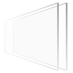 2 Sheets of 12" x 24" x 0.09" (2.286mm Thick) Clear Plexiglass, Highly Versatile, Light Weight and High Impact Strength, Made in USA