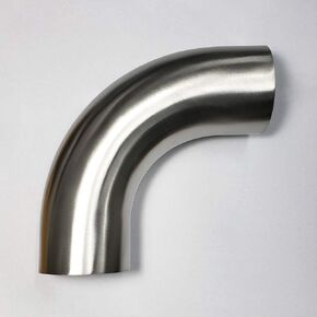 3.5" Stainless 90° Mandrel Bend Elbow - 1.5D Loose Radius - 16GA/.065" Wall - 2" Leg - SS304 - Stainless Bros