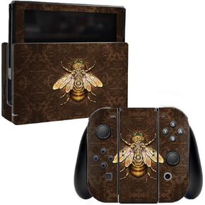 MightySkins Skin Compatible with Nintendo Switch - Steampunk Bee | Protective, Durable, and Unique Vinyl Decal wrap Cover | Easy to Apply, Remove, and Change Styles | Made in The USA