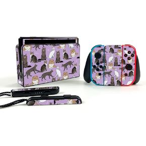 MightySkins Skin Compatible with Nintendo Switch OLED - Cat Chaos | Protective, Durable, and Unique Vinyl Decal wrap Cover | Easy to Apply, Remove, and Change Styles | Made in The USA