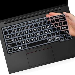 Large Print Keyboard Cover for Lenovo Thinkpad x1 Carbon Gen 11/10 14",ThinkPad X1 Yoga Gen 8/7, ThinkPad T14 T14s Gen 4/3, ThinkPad L14 P14s Gen 4/3, Thinkpad E14 Gen 5(Not Fit T14 L14 P14s Gen 2 1)