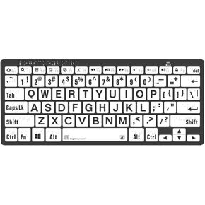 Logickeyboard with Braille 6 dot Alphabet & Large Print Layout | Including LogicLight™ Keyboard Lamp | USB Wired | Built-in USB Hub | Compatible to Windows PC