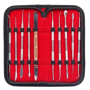Steel Wax Carving Tool Dental Clay Pottery Plaster Sculpture Carvers Tools Kit Dabber Tool Set