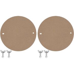 PATIKIL 4 Pack 14" Pottery Wheel Bats, 1/3" Thick Round Pottery Bat System, Pre Pin Holes 10" Apart with 1" Long Pin 304 Stainless Steel Screws for All Standard Pottery Wheels