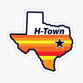 H-Town Sticker - Sticker - DIe Cut Vinyl - Bright Print Sticker