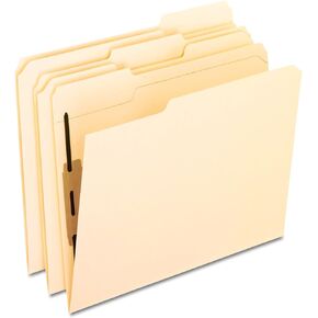 Pendaflex M13U1 Folders with One Bonded Fastener, 1/3 Cut Top Tab, Letter, Manila (Box of 50)