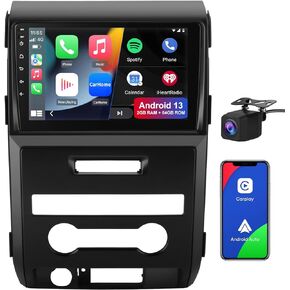 ستيريو راديو السيارة لسيارة Ford F150 F-150 2009 2010 2011 2012، شاشة لمس 9 بوصة Android 13 وحدة رئيسية 2G+64G مع Carplay/Android Auto SWC GPS WiFi كاميرا احتياطية in Kuwait