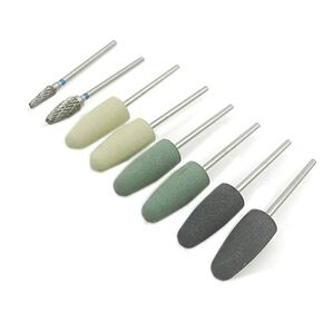 8Pcs HP Resin Base Acrylic Polishing Burs Kit Drill Polisher Rotary