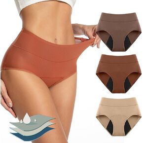 Kvitko Period Underwear for Women 3 Layers Breathable Menstrual Period Panties