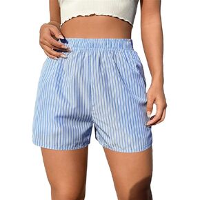 Argeousgor النساء Y2k صالة السراويل شريط طباعة زر الجبهة سراويل بوكسر منخفضة الخصر بيجامة قيعان ملابس خاصة in Kuwait