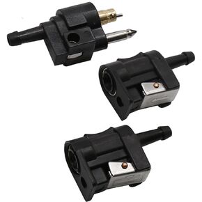 6mm Female Male 1/4" Motor Fuel Tank Hose Pipe Joint Comp Fittings 6Y1-24305-06 / 6G1-24304-10 Replacement for Yamaha Outboard Marine Engine Fuel Line Connector Fittings, 3pcs