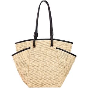 Large Straw Beach Bags for Women Summer Woven Tote Bag Shoulder Handbags 2024