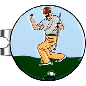 Golf Ball Marker with Magnetic Hat Clip, Funny Men Women Alignment Ball Mark Golf Accessories for Golf Lovers Golf Gift