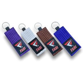 Premium Jiu Jitsu Belt Keychain - BJJ Gi Belt key Chain for Martial Arts Fans - Ideal for Collections & Gifts