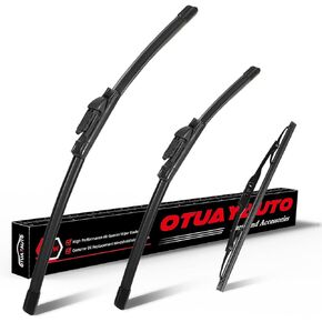 OTUAYAUTO Premium Windshield Wiper Blades - Replacement for GMC Terrain 10-17, Chevy Equinox 10-17, All-Weather Performance, Front and Rear Wiper Blades, Top Lock - 24"+17"+13" (Pack of 3)