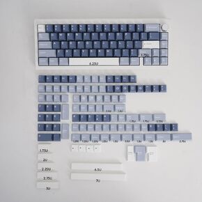 Sumgsn Arctic Keycaps 175 Keys Cherry Profile Doubleshot PBT Keycap Set Fit for 61/64/87/104/108 ISO ANSI Mechanical Keyboard Cherry Mx Switches