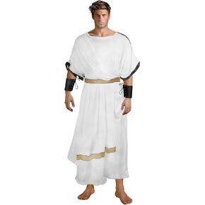 زي توجا اليوناني للرجال على طراز ديونيسوس الروماني للهالوين مع سوار معصم للبالغين in Kuwait