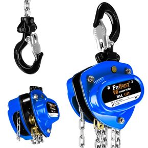 Hand Chain Hoist 2Ton | Chain Fall 10FT | Chain Block Hoist with 2 Heavy Duty Hooks | Heavy Duty Pulley Hoist for Garages Warehouse Automotive Machinery, Gifts for Dad Husband Men