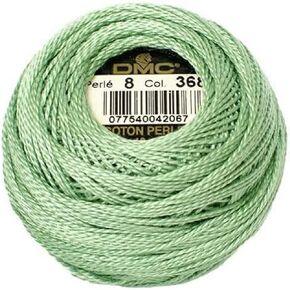 DMC Pearl Cotton Ball Size 8 87yd, Light Pistachio Green