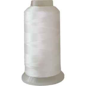 Bonded Thread Heavy Duty Upholstery Polyester Sewing Thread 1500 Yards Size T70#69 210D/3 All Purpose High Strength Thread for Weaves Denim Leather Craft (1 White)