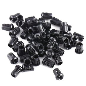 50Pcs LED Plastic Clip Holders 3mm 5mm 8mm 10mm Lamp Socket Diode Holder Nylon Black Clip Bezel Bracket for Pendant Light, Wall Light Sockets(3 mm)