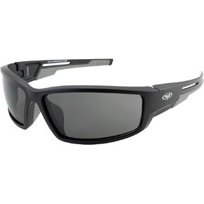 Global Vision Sly 88 Motorcycle Sunglasses Matte Black Frames Smoke Lens with Grey Double Injection Rubber in Saudi Arabia