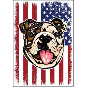 WickedGoodz American Flag Bulldog Vinyl Decal - Dog Breed Bumper Sticker - for Laptops Tumblers Windows Cars Trucks Walls in Saudi Arabia