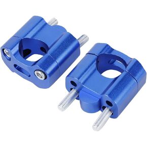 Motorcycle Handlebar Risers, 2PCS Universal Handlebar Riser Clamp Handle Bar Rising Tool for Motorcycle ATV Bike, 7/8 inch 22mm or 1 1/8 inch 28mm (Blue)