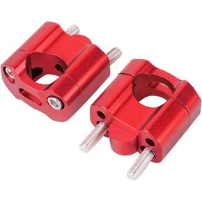 Motorcycle Handlebar Risers, 2PCS Universal Handlebar Riser Clamp Handle Bar Rising Tool for Motorcycle ATV Bike, 7/8 inch 22mm or 1 1/8 inch 28mm (Red)