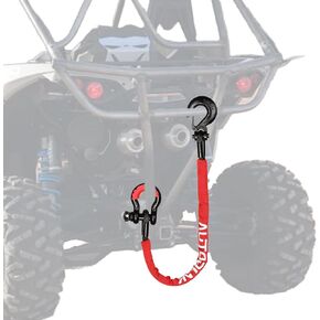 2.5FT UTV ATV Recovery Strap 19400LBS with Winch Hook and D-Ring Shackle, Synthetic Tow Rope Premium Mudding Accessories