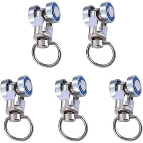 Artibetter 5Pcs Curtain Track Roller, Metal Curtain Pulleys, Drapery Rail Sliding, Curtain Runners Wheels, Curtain Rail Track Pulley, for Home Windows, Curtain Tracks