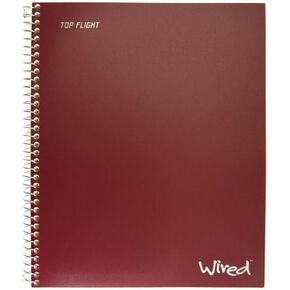 Top Flight Wired 1-Subject Notebook, 100 Sheet