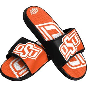 FOCO Oklahoma State Cowboys NCAA Mens Colorblock Big Logo Gel Slides - XL