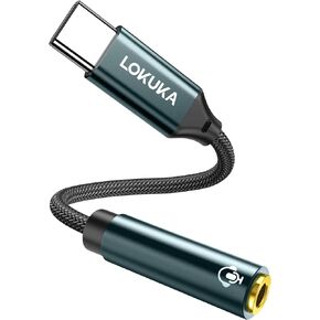 USB Type C to 3.5mm Female Headphone Jack Adapter, USB-C to AUX Audio Dongle Cable Cord Compatible with Pixel, Samsung Galaxy S9 S10 S20 S21 S22 Plus/Ultra, Note 10 20, iPad, MacBook