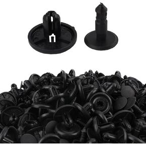 AUTOKAY 100pcs 7mm Fender Push Clips Retainer Plastic Rivet Fastener for Toyota Pontiac