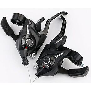 Bicycle Brake Levers Shifter 3x7 21 Speed Shifter Bicycle Shifter with Gear Indicator,Cable Thumb Gear Shifter EF51 Speed Shift Derailleur Lever Transmission