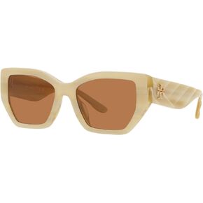 Tory Burch TY7187U Brown & Ivory Horn Sunglasses 53mm