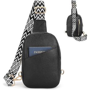 Small Sling Bag for Women Crossbody Leather Fanny Pack Anti-Theft Chest Bag Travel Sling Bags