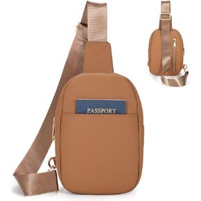 Small Sling Bag for Women Crossbody Leather Fanny Pack Anti-Theft Chest Bag Travel Sling Bags