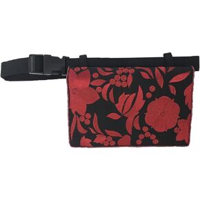 Mary Frances Embroidered Floral Bordeaux Belt Bag Waist Pack, Burgundy