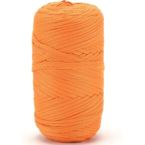 350g Crochet Yarn,Yarn for Crocheting,Thick Knitting Yarn,Elastic Fabric Cloth T Shirt Yarn, Spaghetti Yarn Soft Yarn for Hand DIY Dolls Bags Basket Cushion Crocheting Projects-Coffee